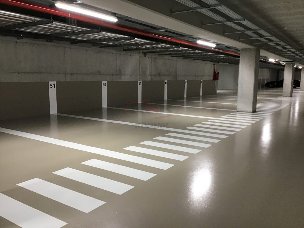 Pavimentos para aparcamientos realizados por Paviments Konnik