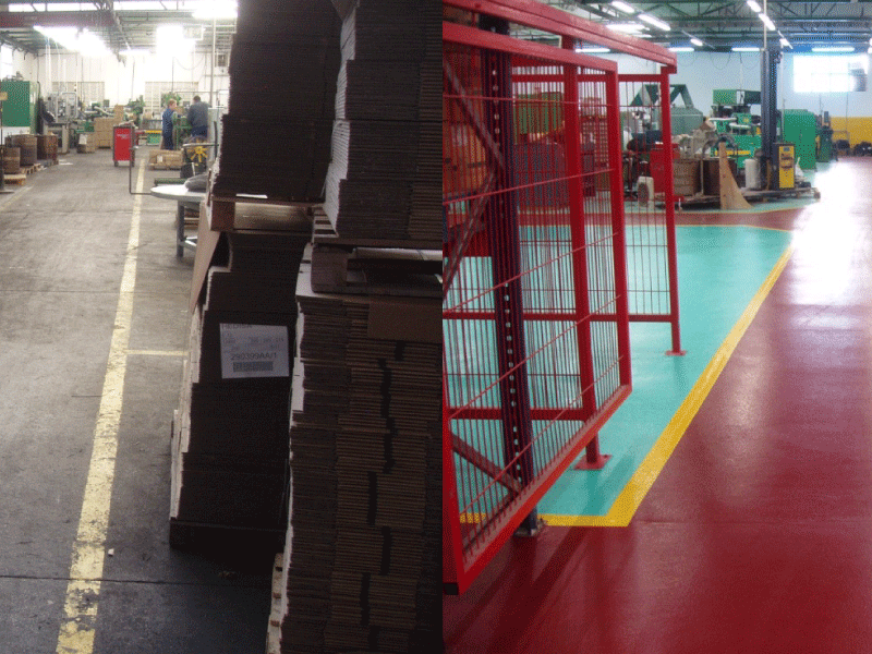 Antes y después: rehabilitación de pavimento en nave industrial